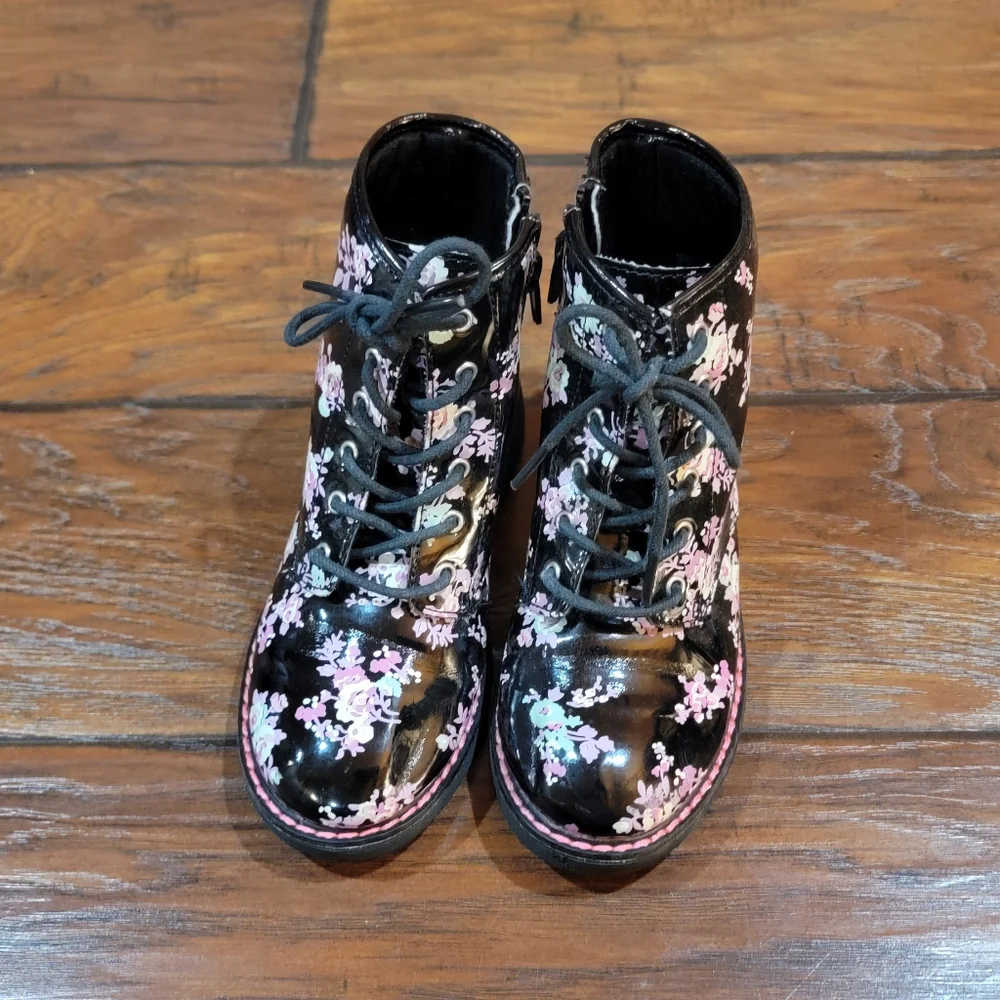 The Children's Place Floral Combat Boots